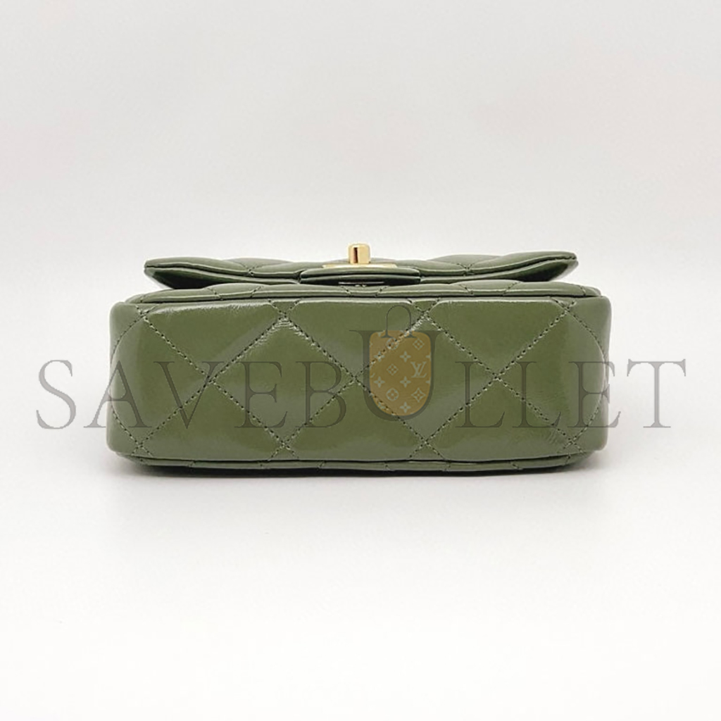 Ch*el master Ch*el mini flap bag with top handle as5032 (19*14*8cm)